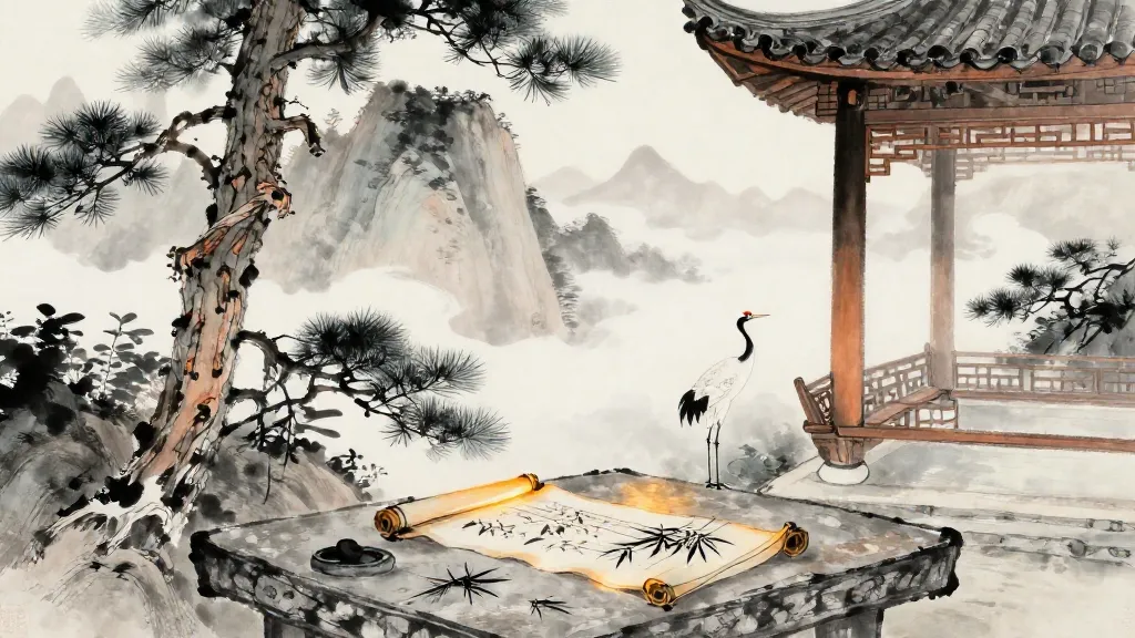 四稱 (The Four Weighings) — Chinese ink painting