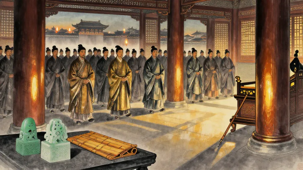 入國 (Entering the State) — Chinese ink painting