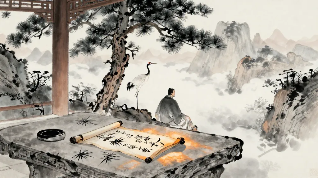形勢解 (Commentary on Situational Power) — Chinese ink painting