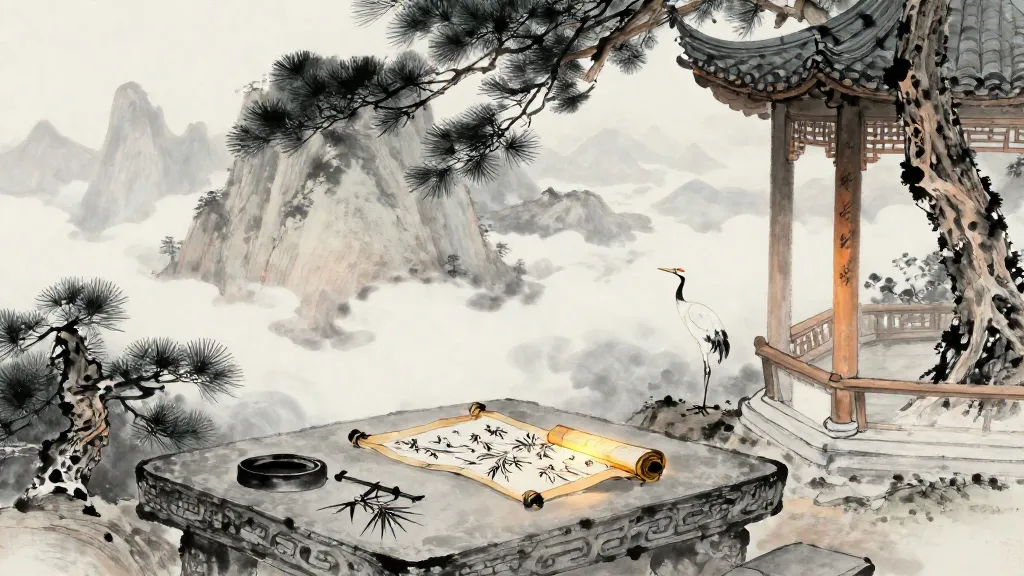 三守 (The Three Safeguards) — Chinese ink painting