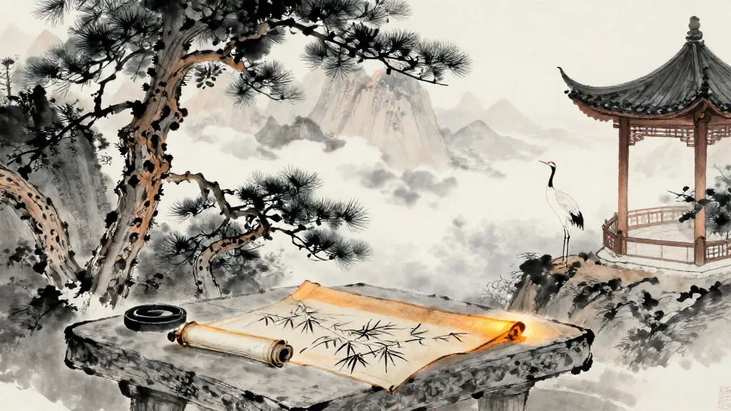 觀行 (Observing Conduct) — Chinese ink painting