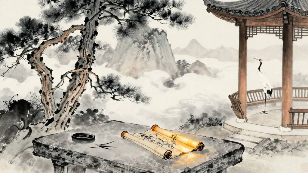 難二 (Difficulties, Part Two) — Chinese ink painting