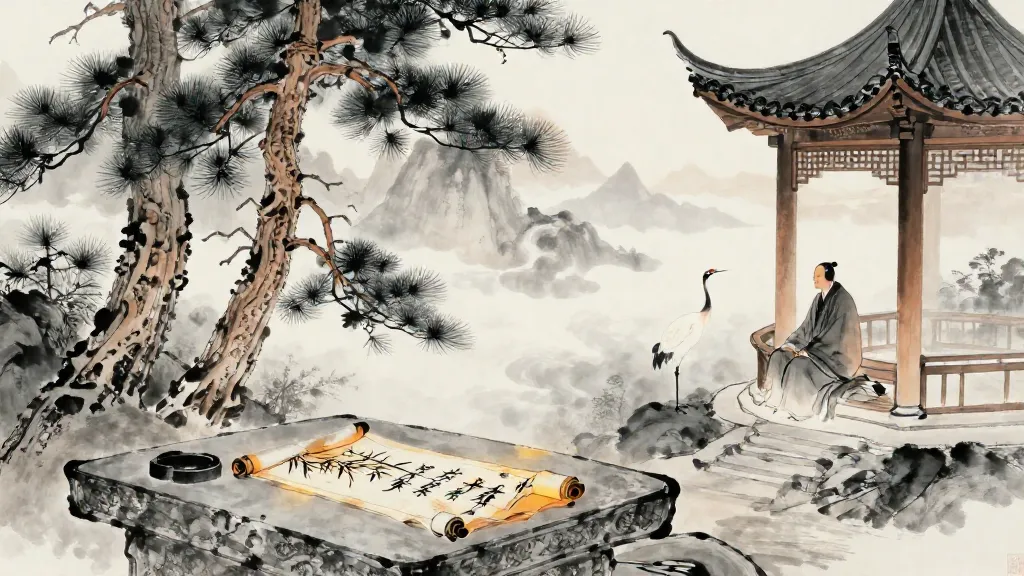難勢 (Objections to Positional Advantage) — Chinese ink painting