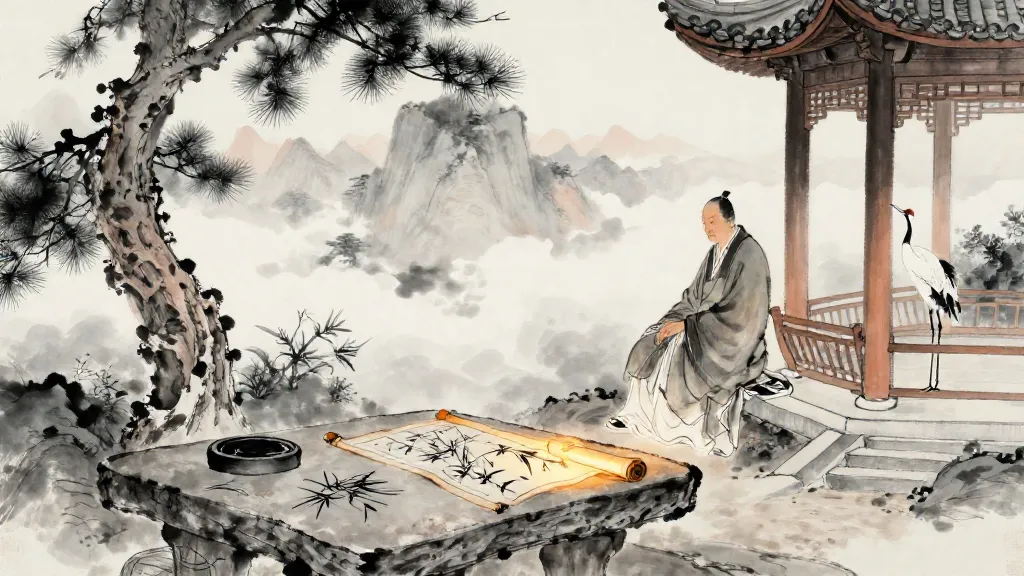 六反 (The Six Reversals) — Chinese ink painting