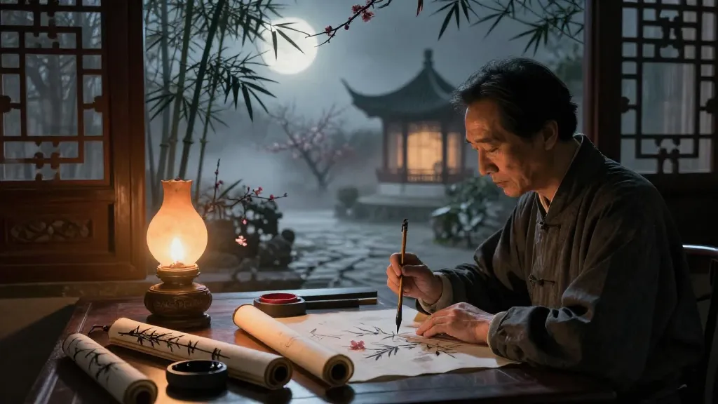 顯學 (Prominent Schools of Thought) — Chinese ink painting