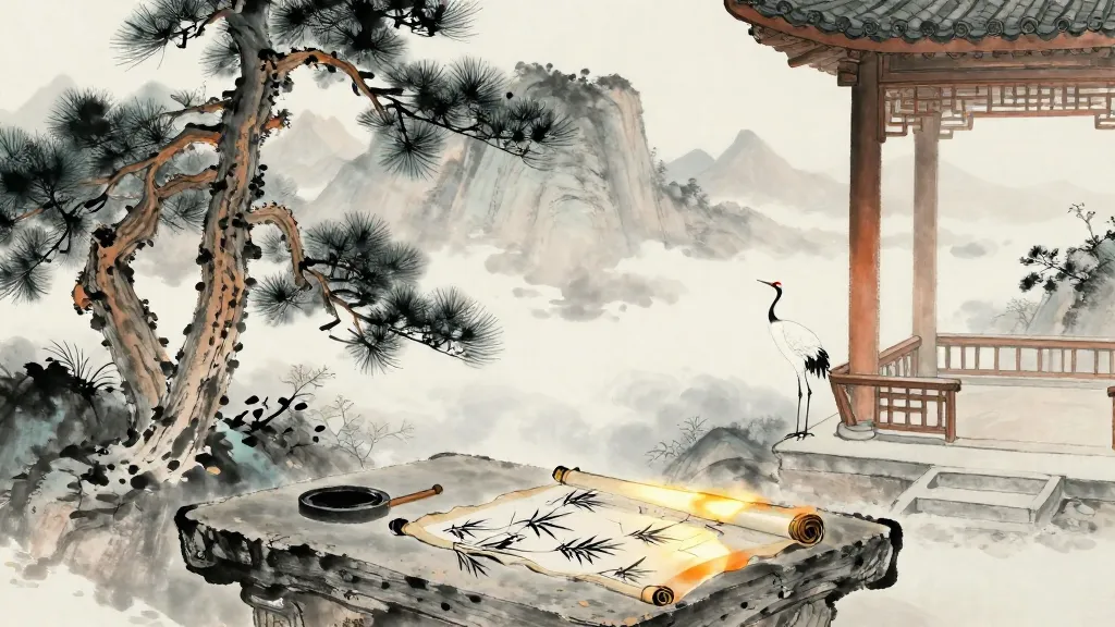 守國 (Guarding the State) — Chinese ink painting