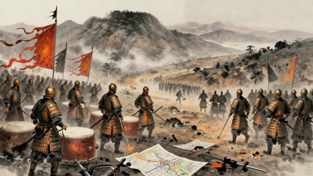 勵軍 (Encouraging the Army) — Chinese ink painting