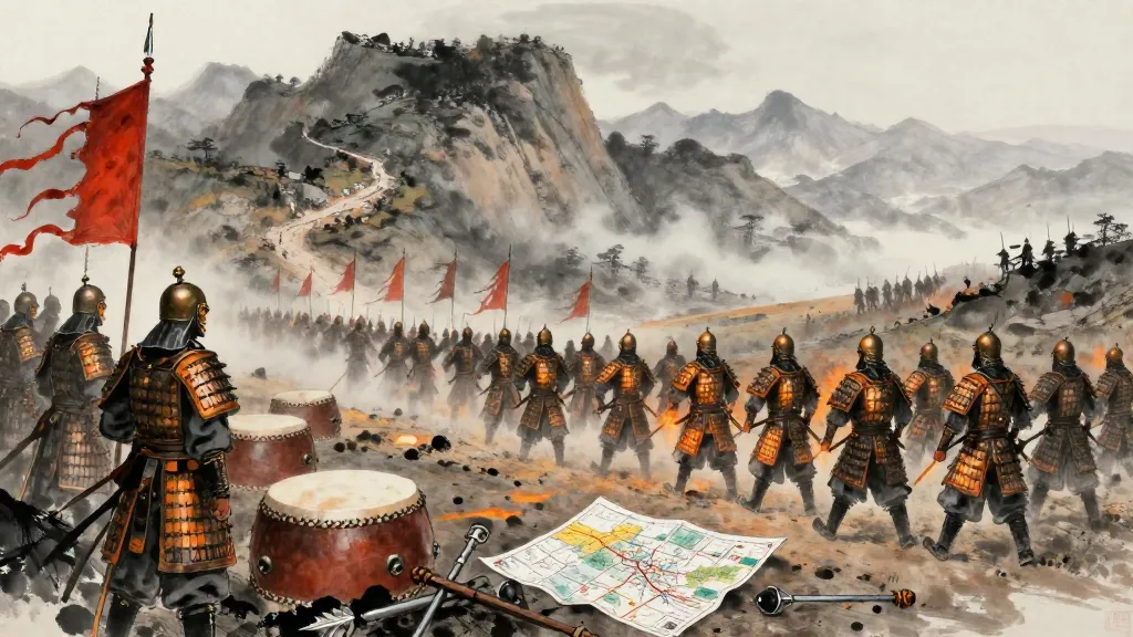 軍勢 (Army Momentum) — Chinese ink painting