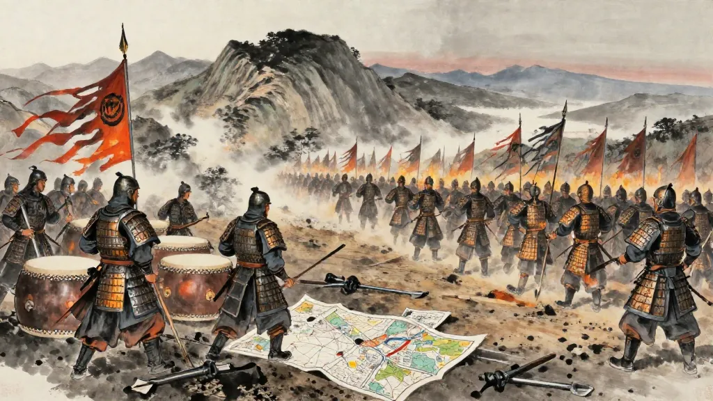 鳥雲澤兵 (Bird Cloud Marsh Troops) — Chinese ink painting