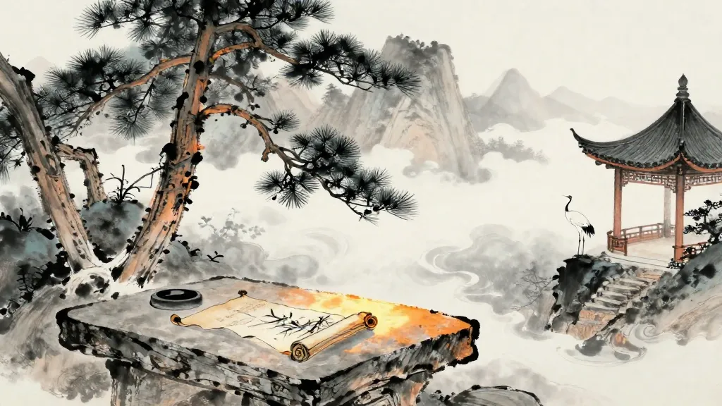 盡心上 (Fully Developing the Heart, Part I) — Chinese ink painting