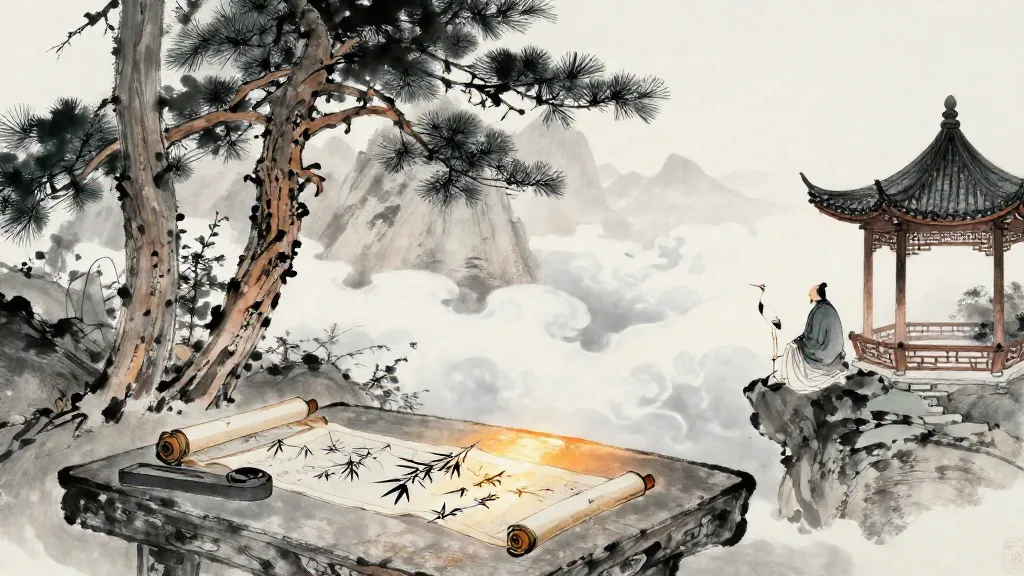 天志(下) (Heaven's Will, Part III) — Chinese ink painting
