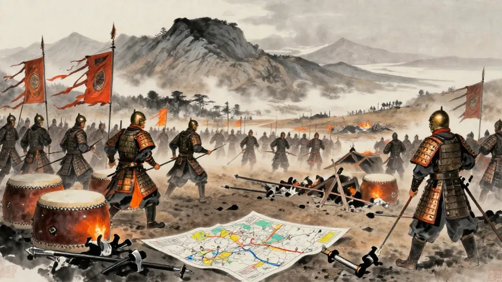 備城門 (Defending the City Gate) — Chinese ink painting