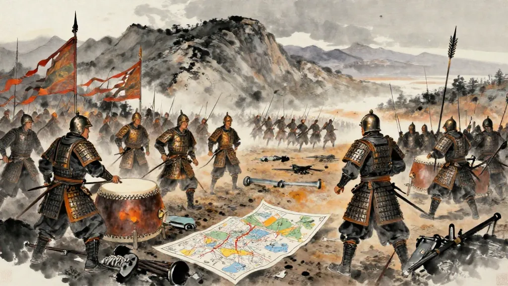 備突 (Defense Against Breakthrough) — Chinese ink painting