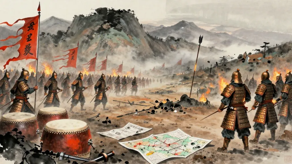 雜守 (Miscellaneous Defense Methods) — Chinese ink painting