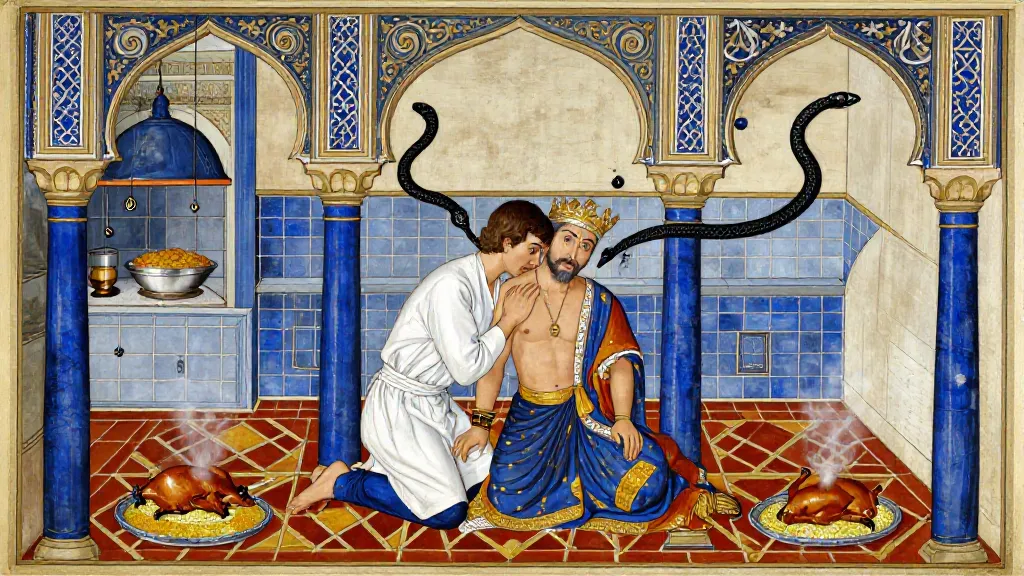 The Story of Zahhak (Part 1) — Persian miniature painting