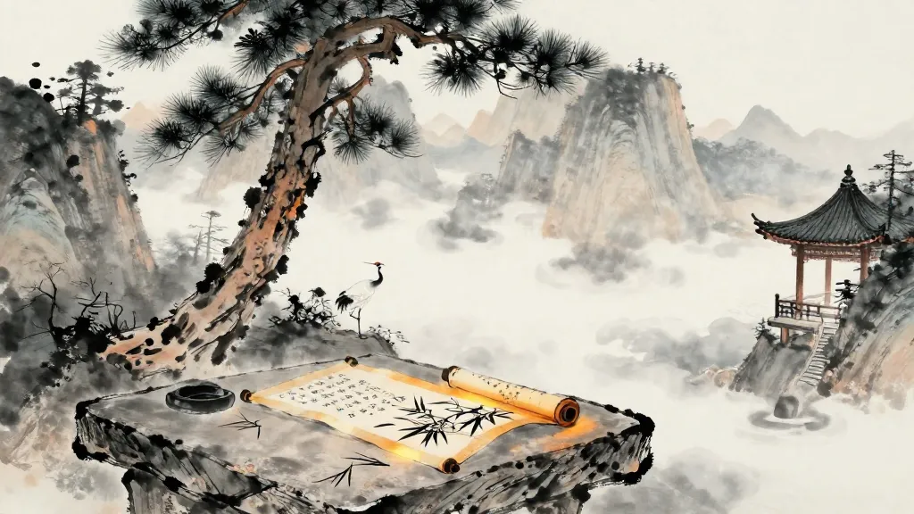 君臣 (Ruler and Minister) — Chinese ink painting