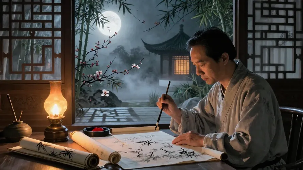 平津侯主父偃列傳 (Biographies of the Marquis of Pingjin and Zhufu Yan) — Chinese ink painting