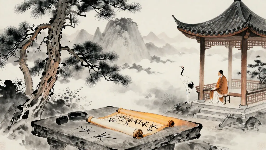 十二諸侯年表 (Chronological Table of the Twelve Feudal Lords) — Chinese ink painting