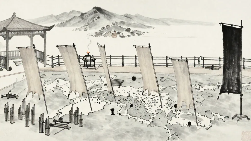 六國年表 (Chronological Table of the Six States) — Chinese ink painting