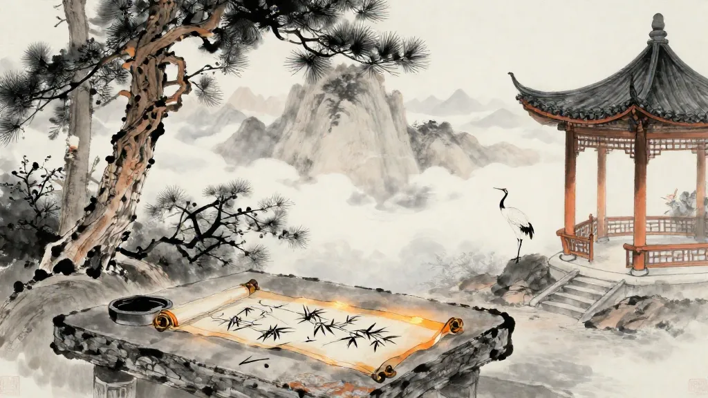 封禪書(下) (Treatise on the Feng and Shan Sacrifices — Part 2: Emperor Wu's Quest for Immortality) — Chinese ink painting