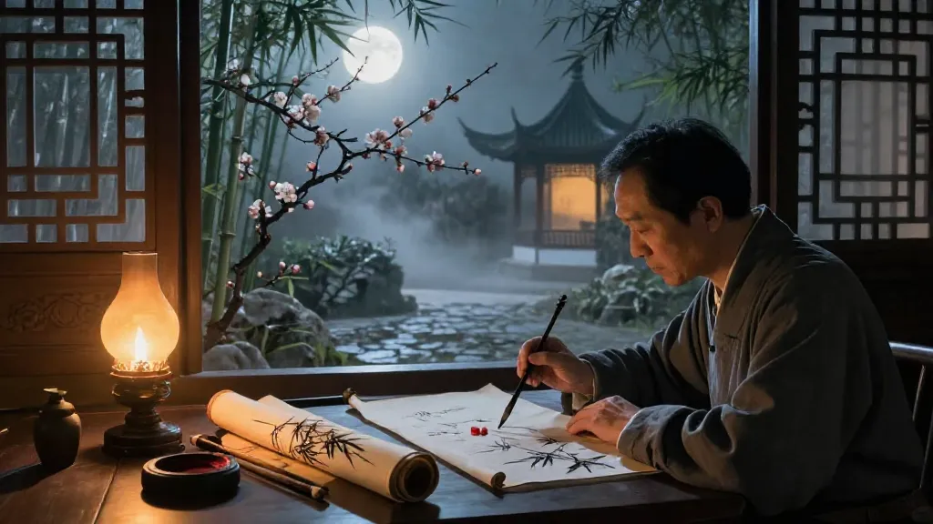 管蔡世家 (Hereditary House of Guan and Cai) — Chinese ink painting