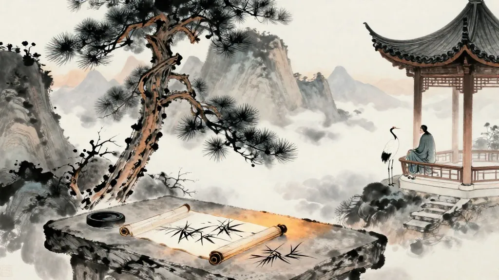管晏列傳 (Biographies of Guan Zhong and Yan Ying) — Chinese ink painting