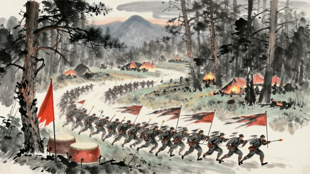 軍爭 (Maneuvering) — Chinese ink painting