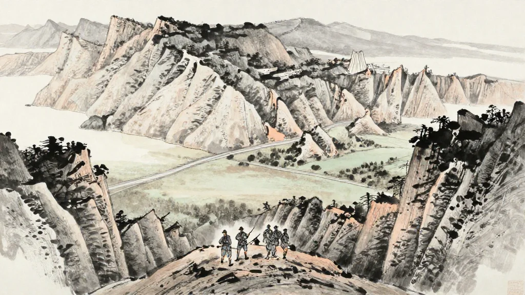 地形 (Terrain) — Chinese ink painting