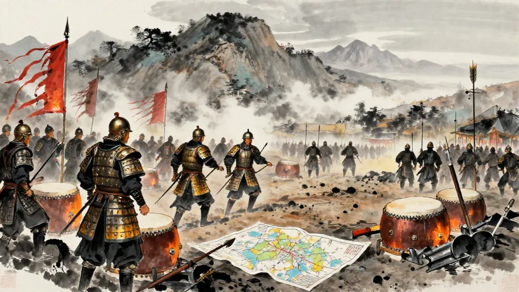 戰權 (The Balance of Battle) — Chinese ink painting