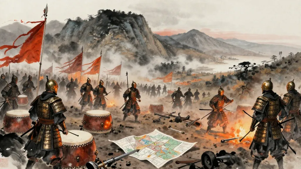 勵士 (Encouraging the Officers) — Chinese ink painting