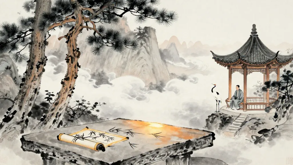 不苟 (Nothing Careless) — Chinese ink painting