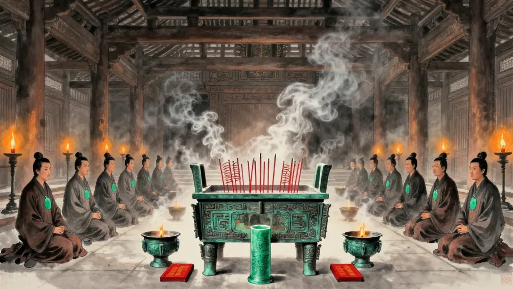 宥坐 (The Admonition Vessel) — Chinese ink painting