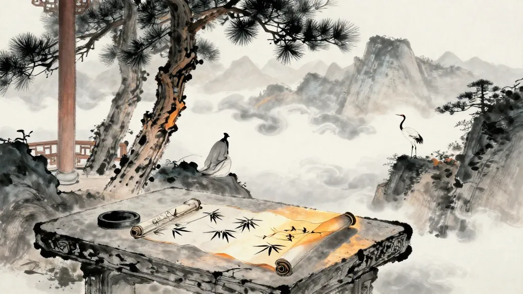 法行 (Exemplary Conduct) — Chinese ink painting